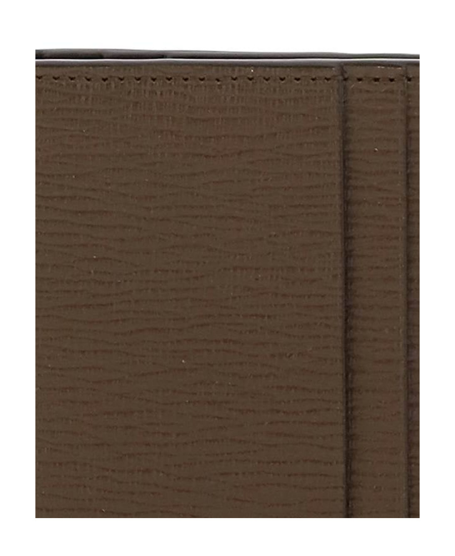 Ferragamo Bi-fold Leather Card Holder In Brown