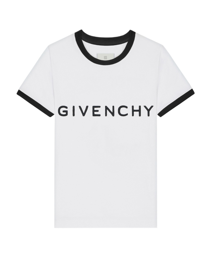 Givenchy Women Logo Print T-shirt In White