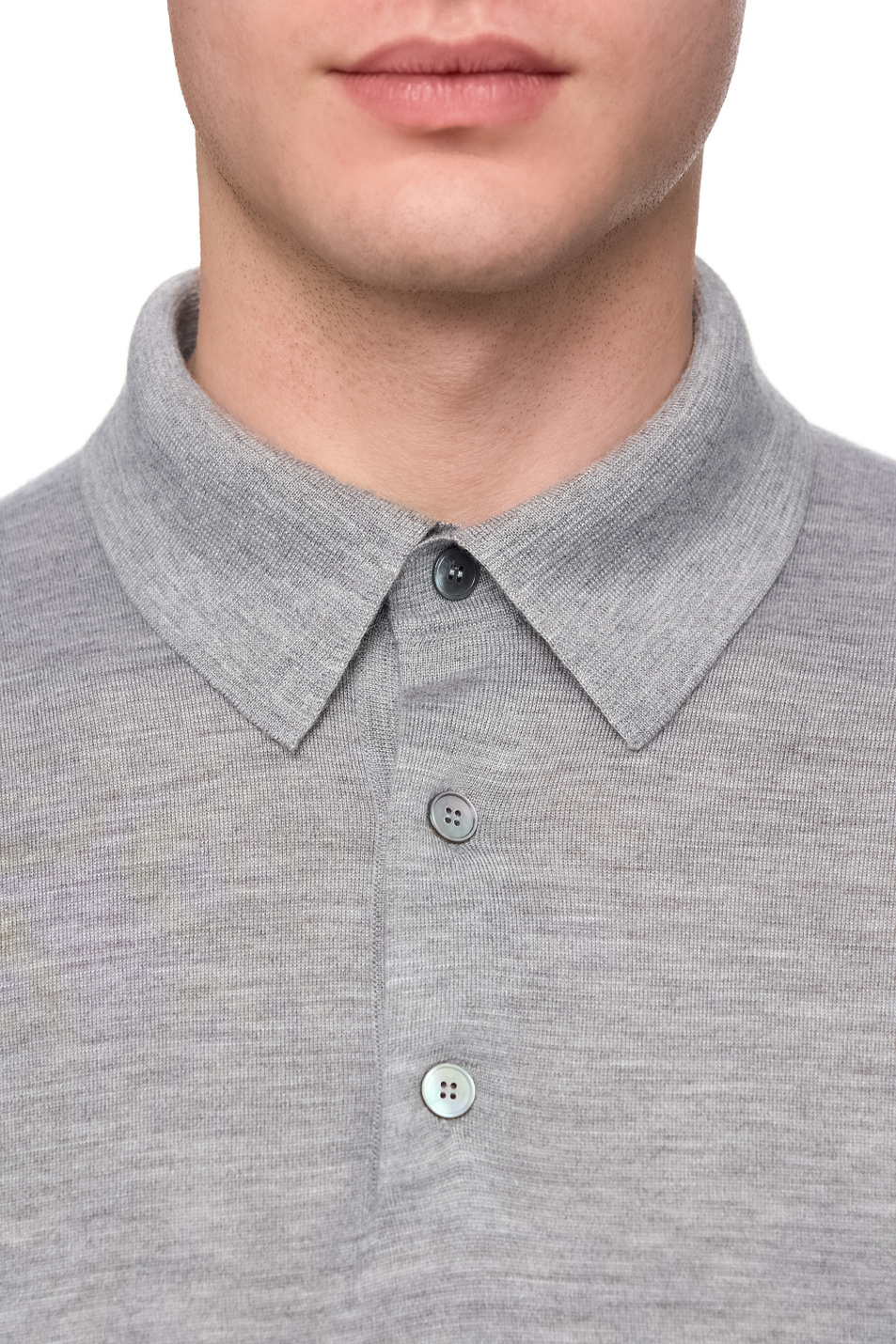 Shop Zegna Mélange Polo Shirt In Gray