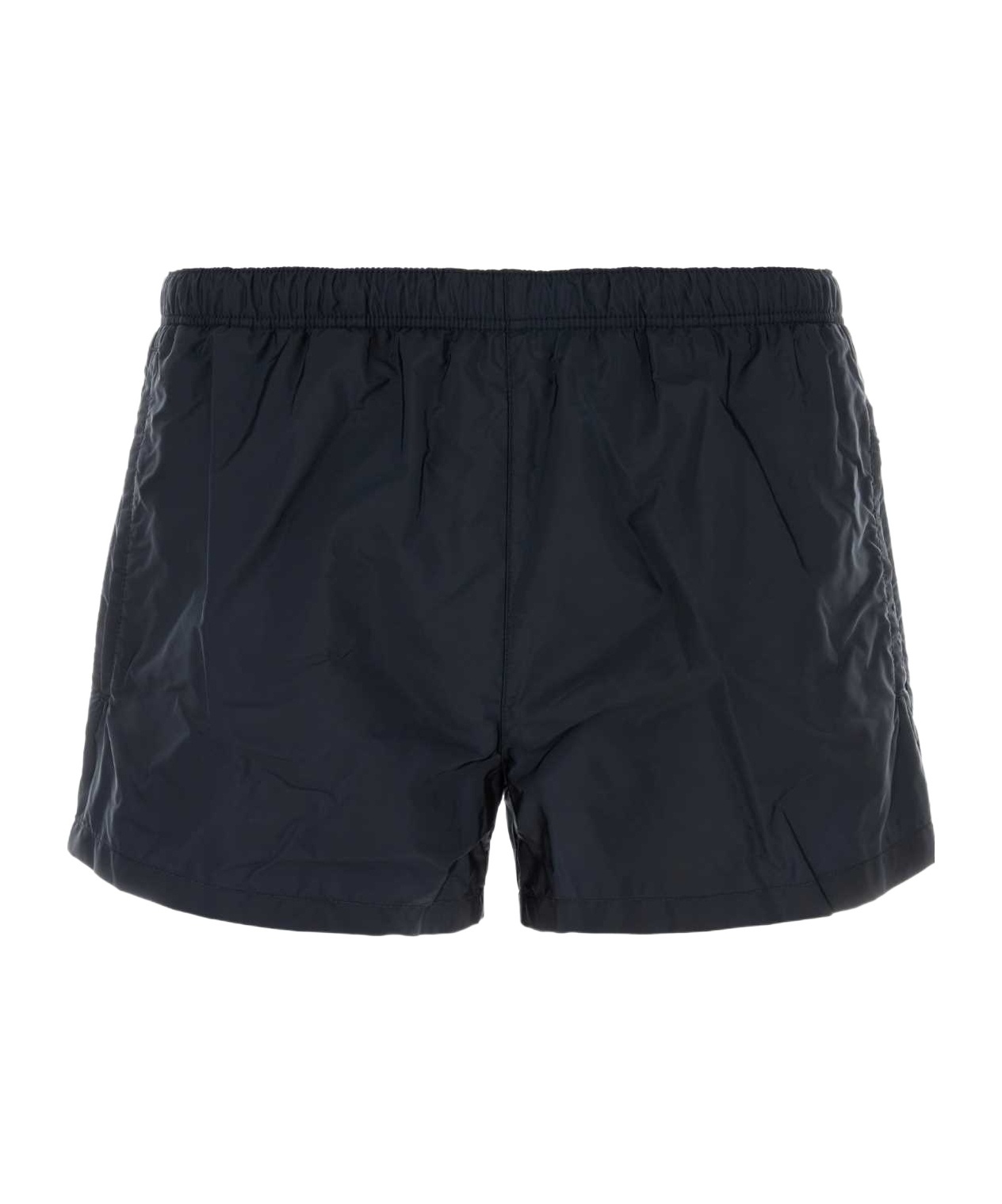 Prada Triangle-logo Swim Shorts In Blue