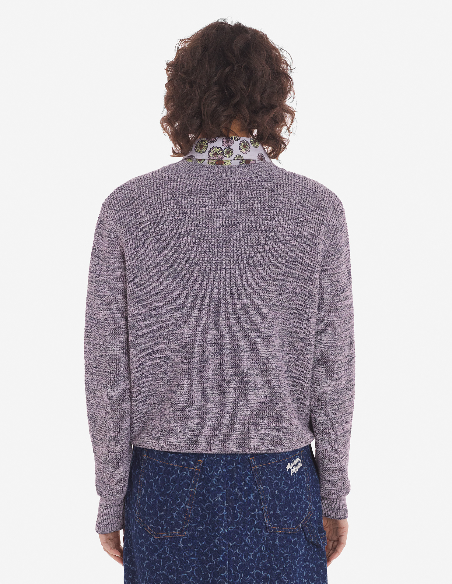 Maison Kitsuné Handwriting Logo-embroidered Jumper In Gray