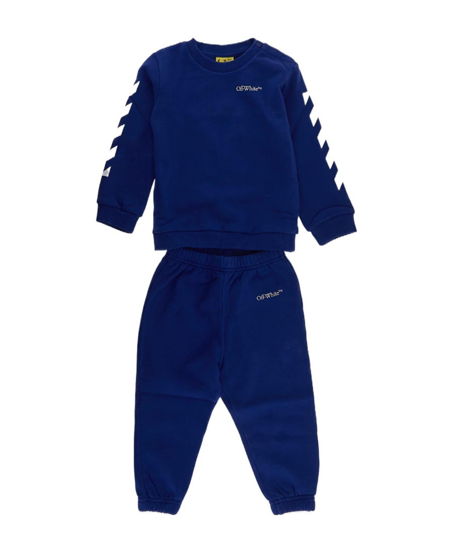 Off-white Bookish Diagonal-stripe Tracksuit Set In Blue