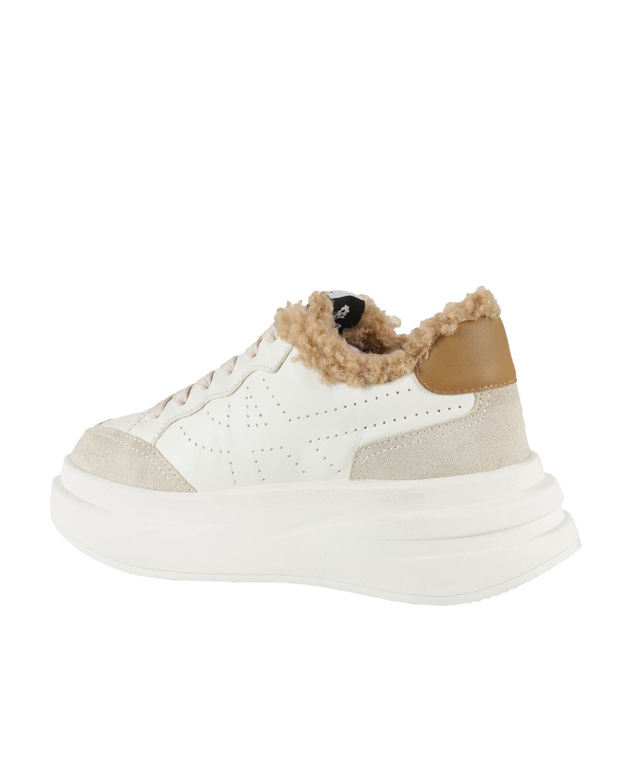 Ash Perforated-logo Chunky Sneakers In White