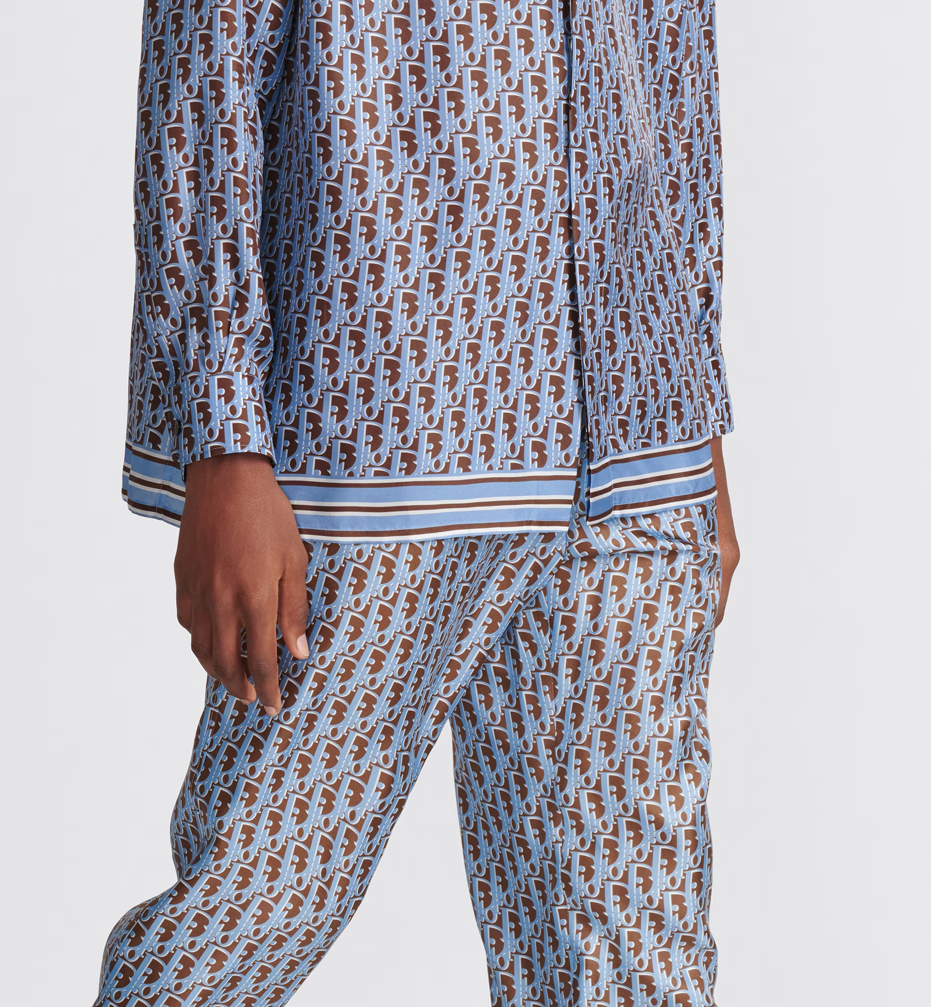 Dior Oblique Pajamas In Gray