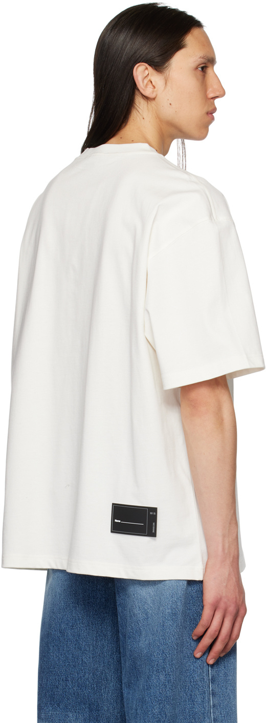 We11 Done Off-white Embroidered T-shirt In White
