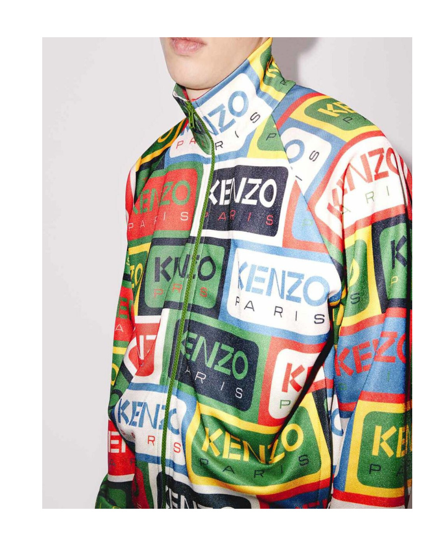 Kenzo Logo-print High-neck Jacket In Multicolor