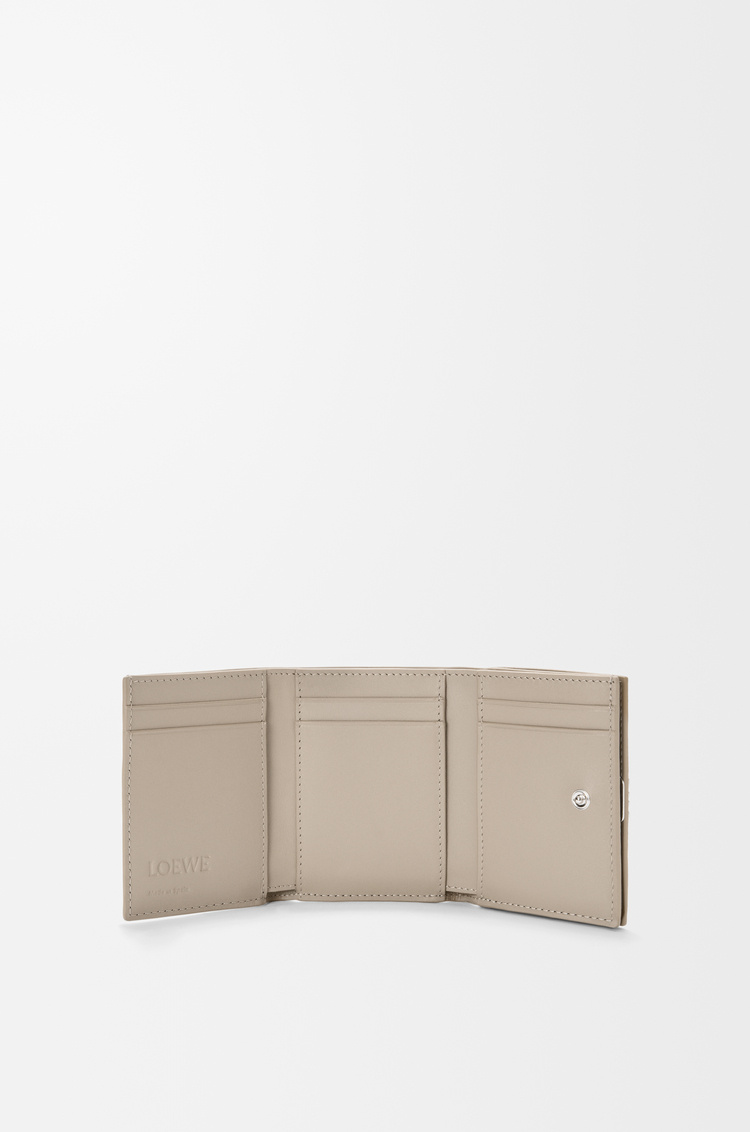 Loewe Anagram Trifold Wallet In Pebble Grained Calfskin In Brown