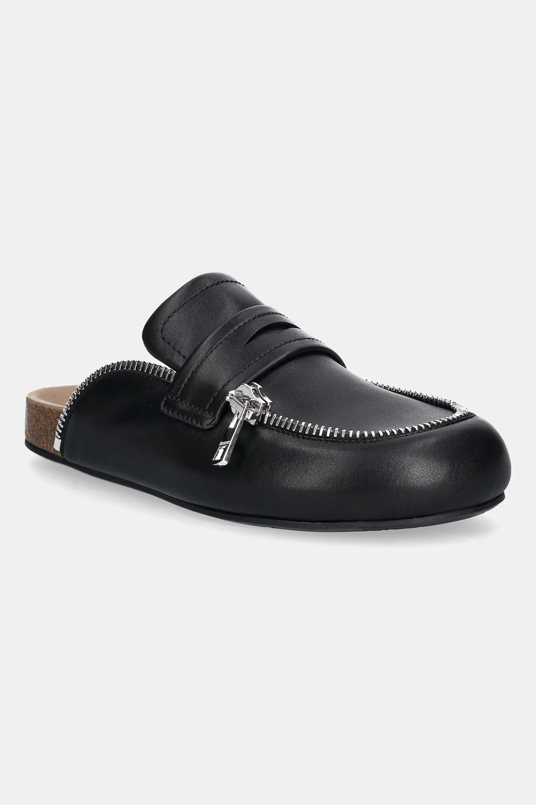 Jw Anderson Round Toe Mules In Black
