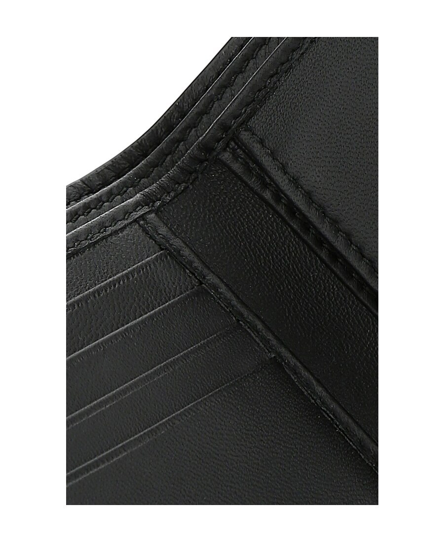 Alexander Mcqueen Graffiti Logo-print Leather Billfold Wallet In Black