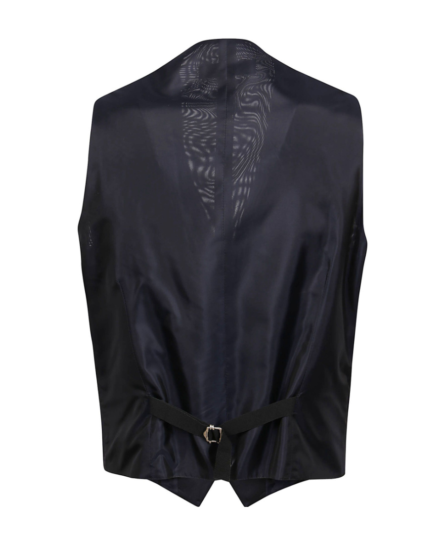 Tagliatore Button-fastening Sleeveless Waistcoat In Black