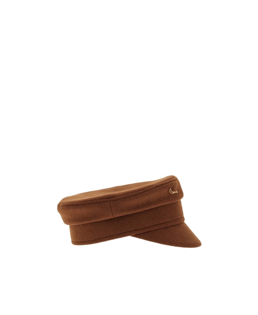 Ruslan Baginskiy Flat Top Soft Texture Safety Pin Detail In Brown