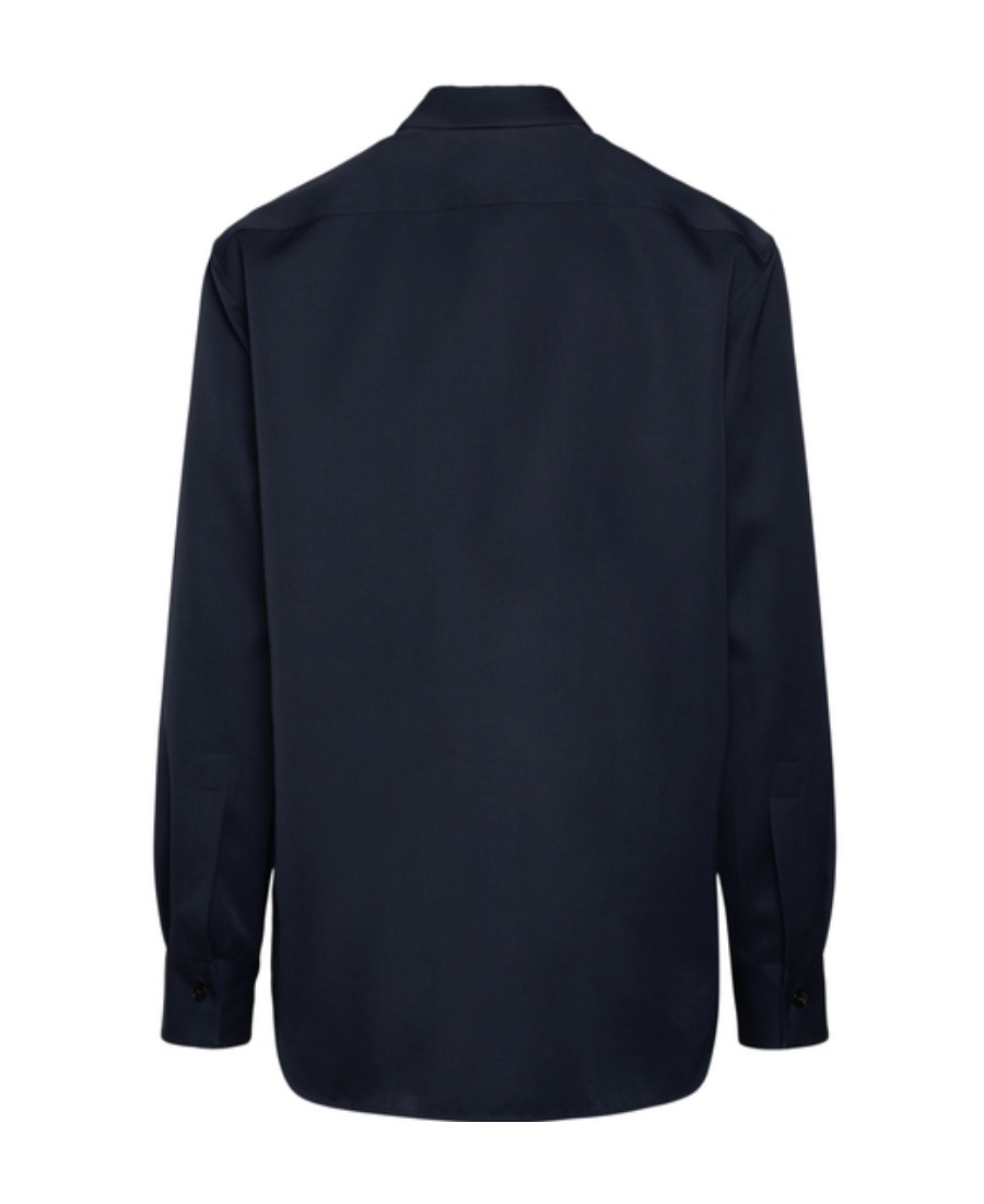 Jil Sander Black Wool Shirt With Pockets Men