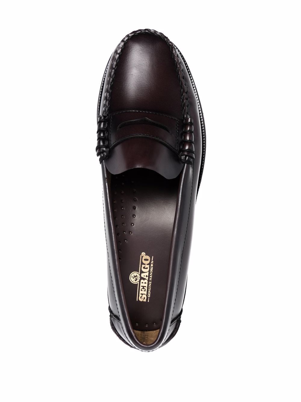 Sebago Round Toe Loafer With Penny Strap In Black