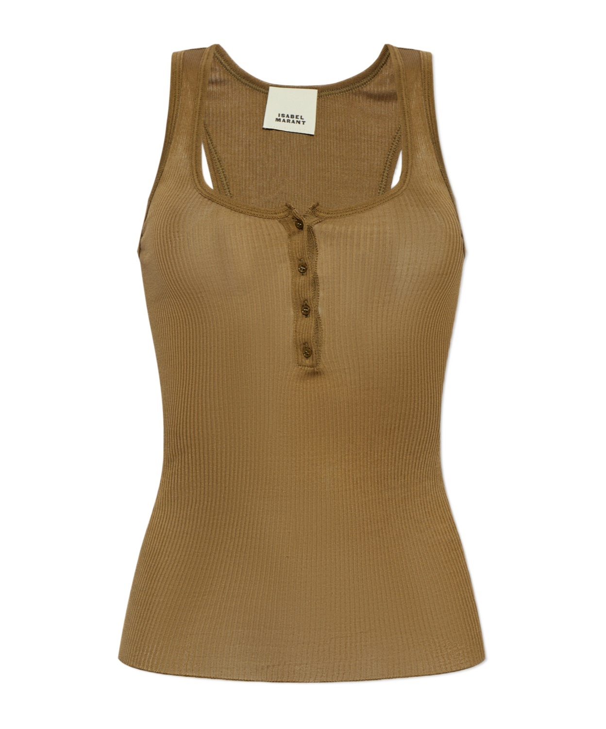 Isabel Marant Ribbed Vest In Brown