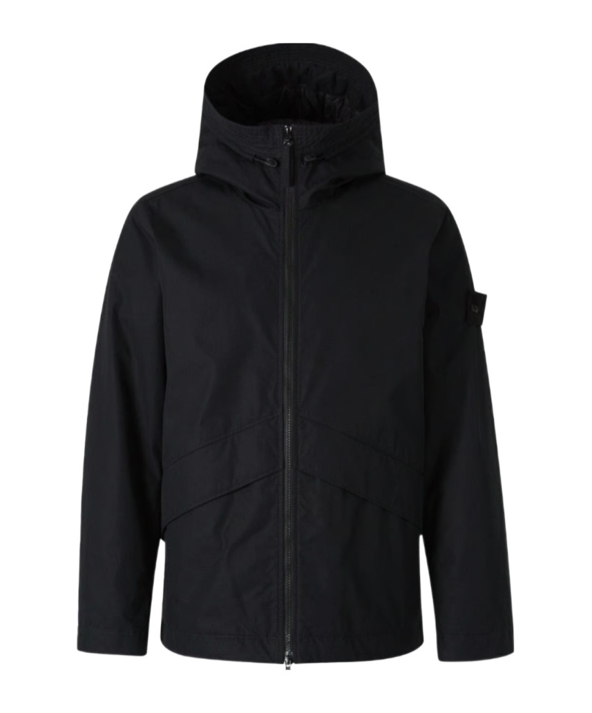 Stone Island Long-sleeved Casual Jacket In Black