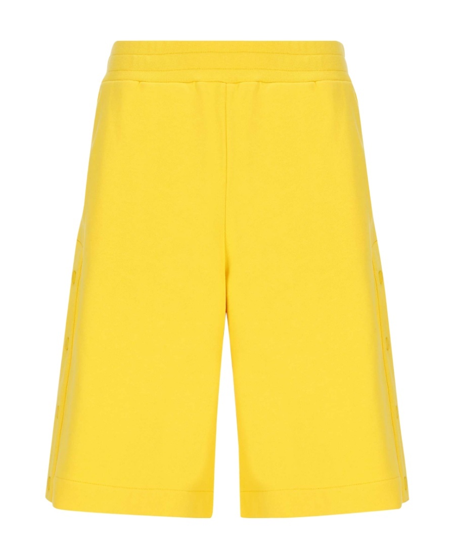 Fendi Press-stud Fleece Shorts In Yellow