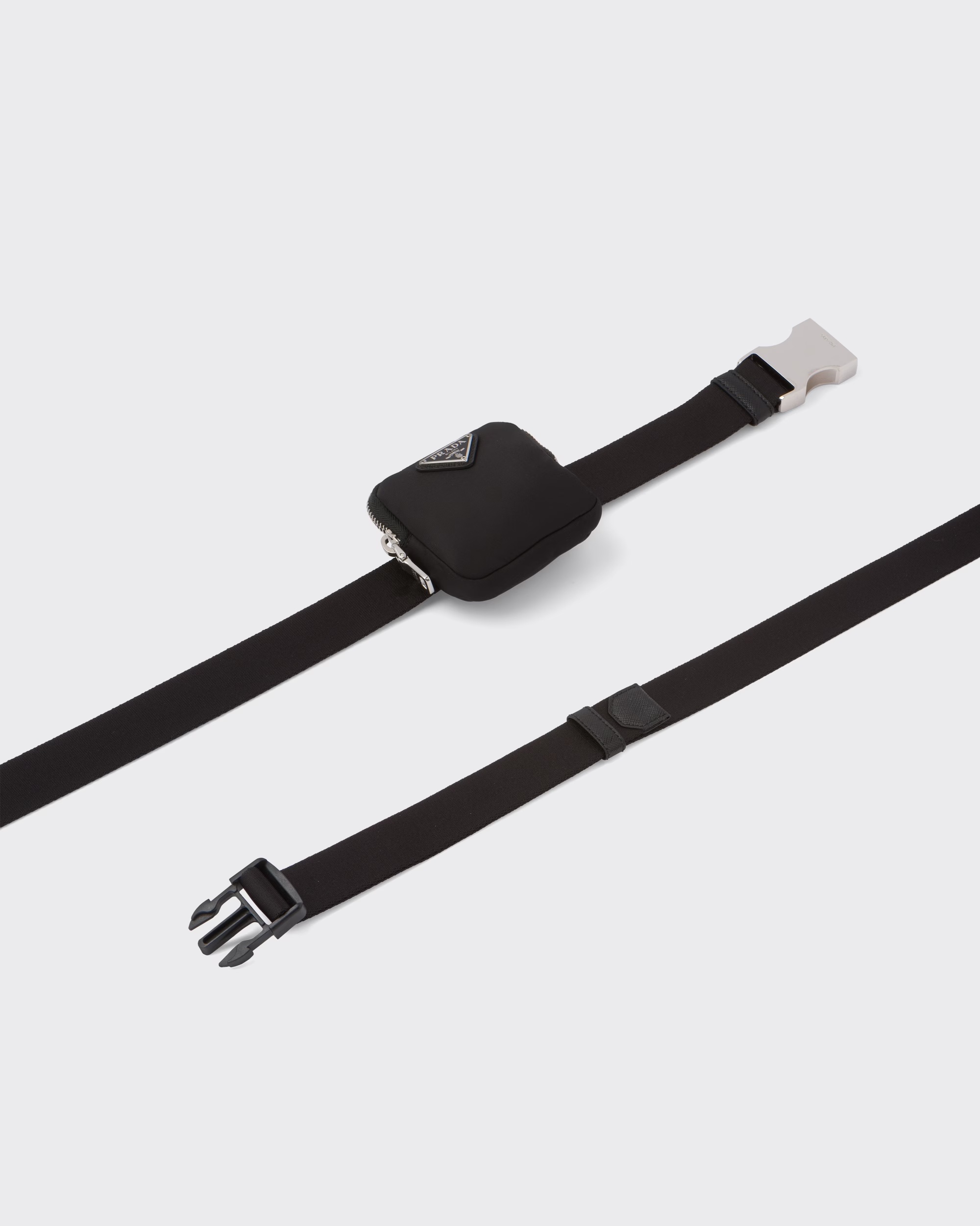 Prada Pocket-detail Buckle Belt In Black