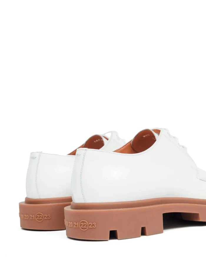 Maison Margiela Ivy Leather Loafers In White