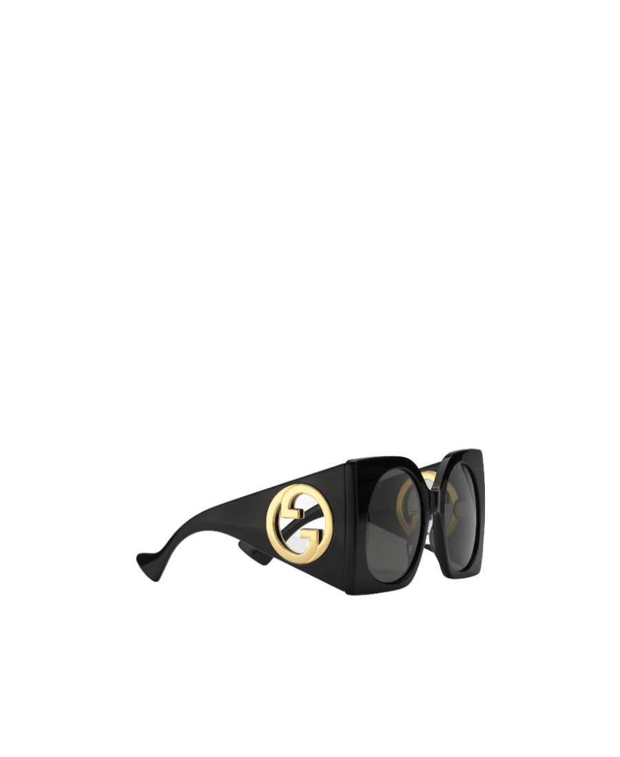 Gucci Womens Gg1257s Rectangle-frame Tortoiseshell Acetate Sunglasses In Gray