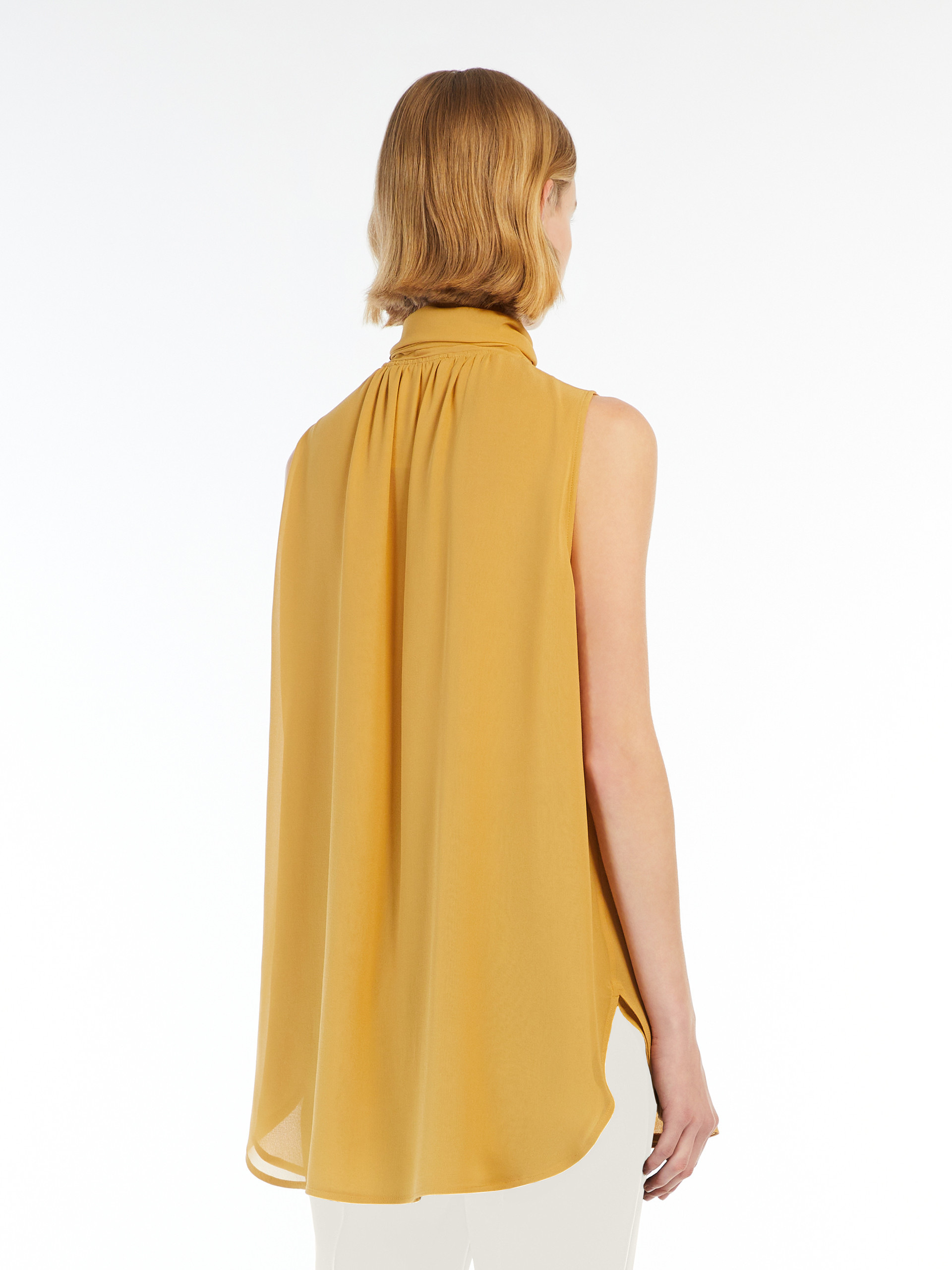 Max Mara Sleeveless Shirt In Yellow