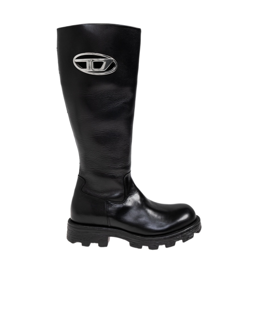 Diesel Black D-hammer Hb D W Tall Boots In Black