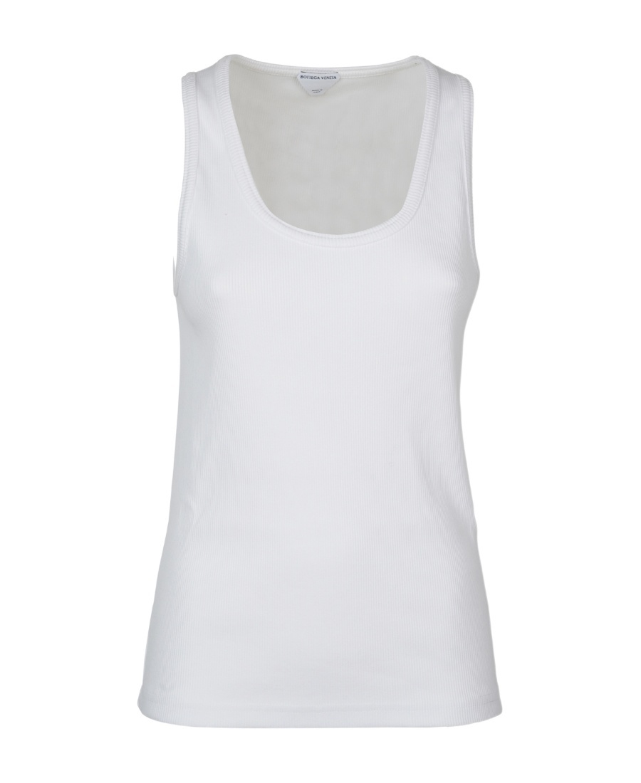 Bottega Veneta Women Cotton Tank Top In White