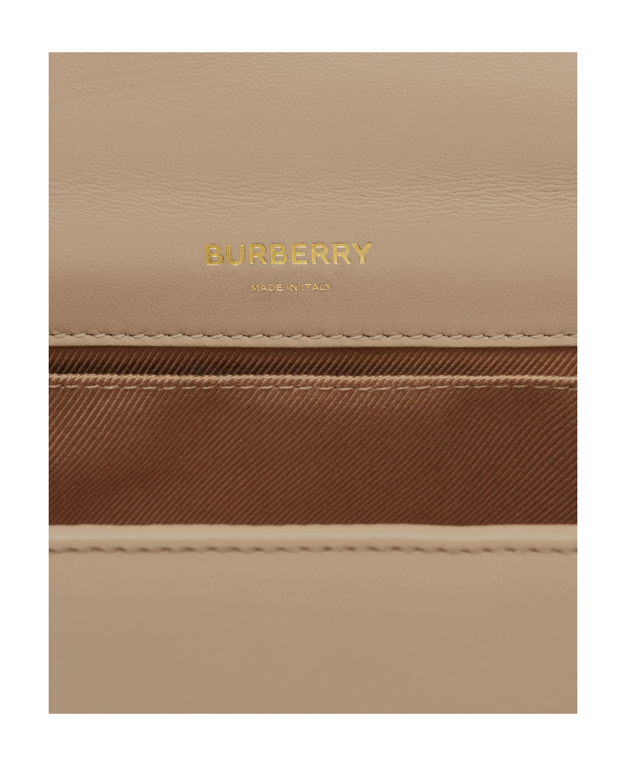 Burberry Logo-plaque Leather Shoulder Bag In Brown