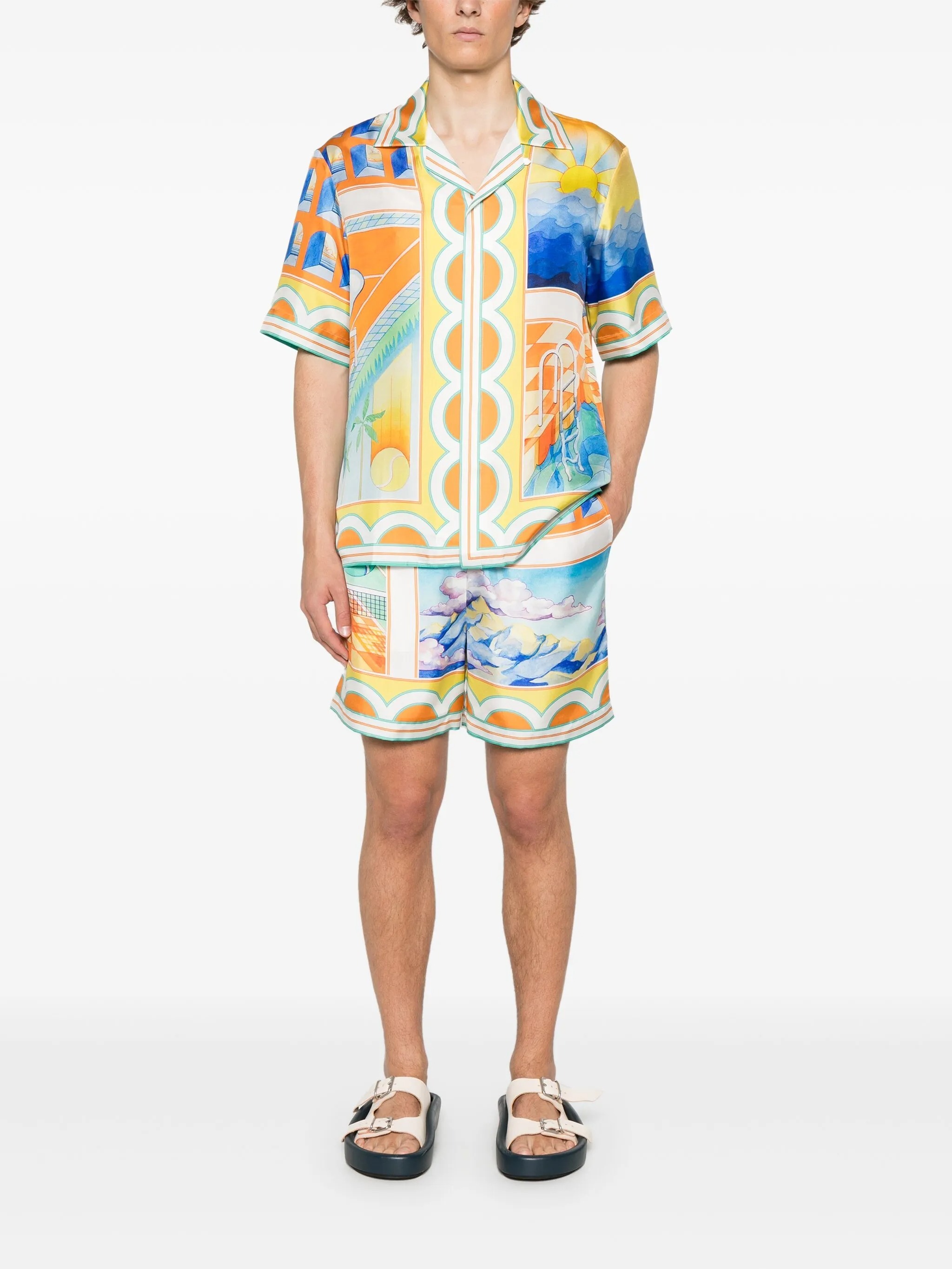 Casablanca Surreal Pool Shorts Multicolor In Multi