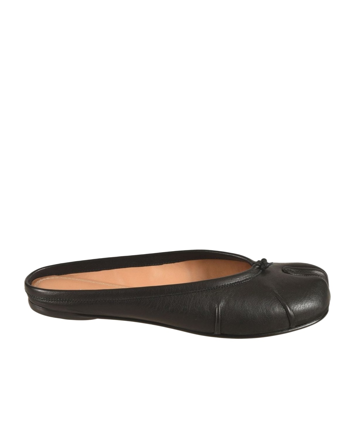 Maison Margiela Tabi Calf Leather Flat Mules In Black