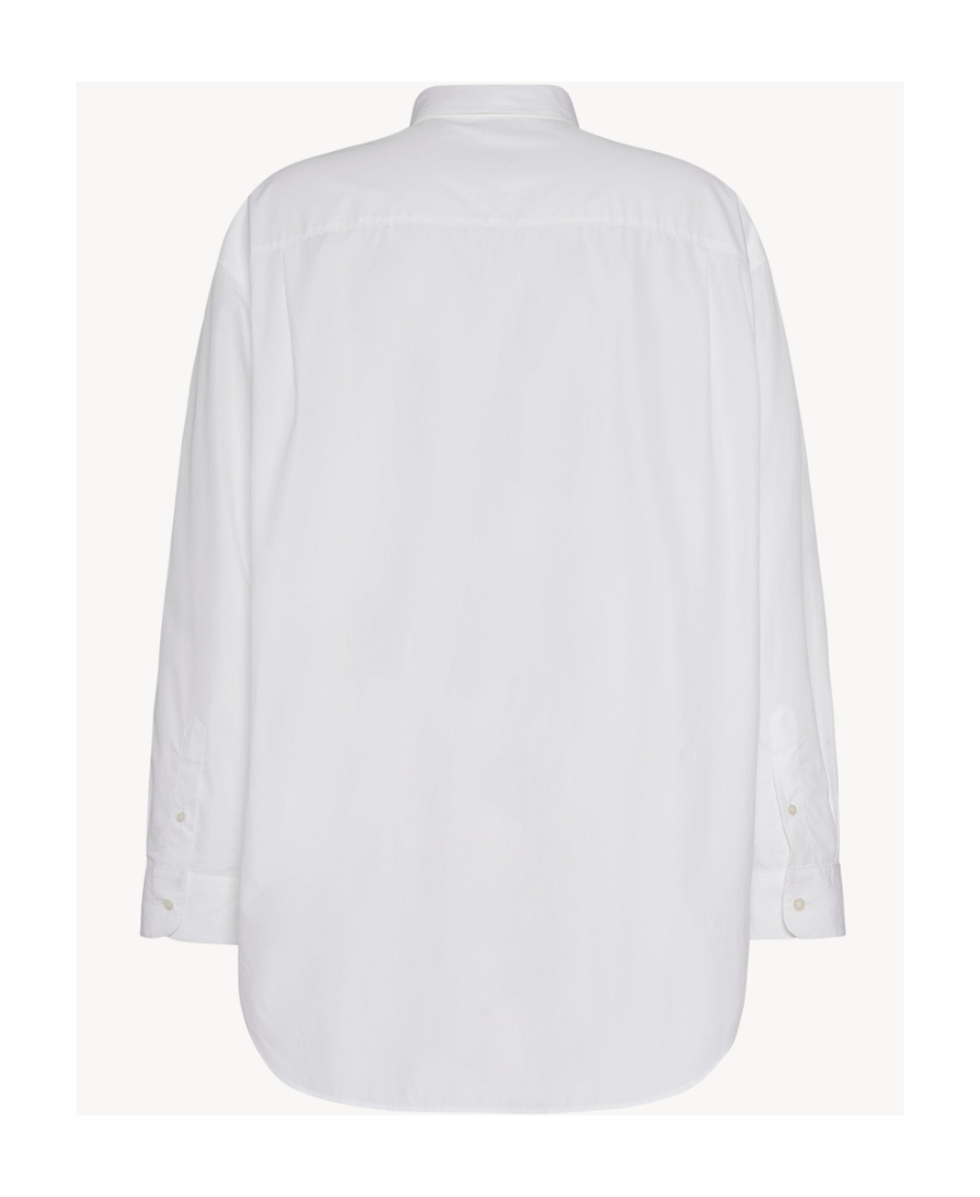 The Row Lukre Long-sleeve Cotton Shirt In White