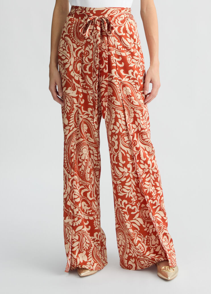 LIU •JO PRINTED TWILL TROUSERS