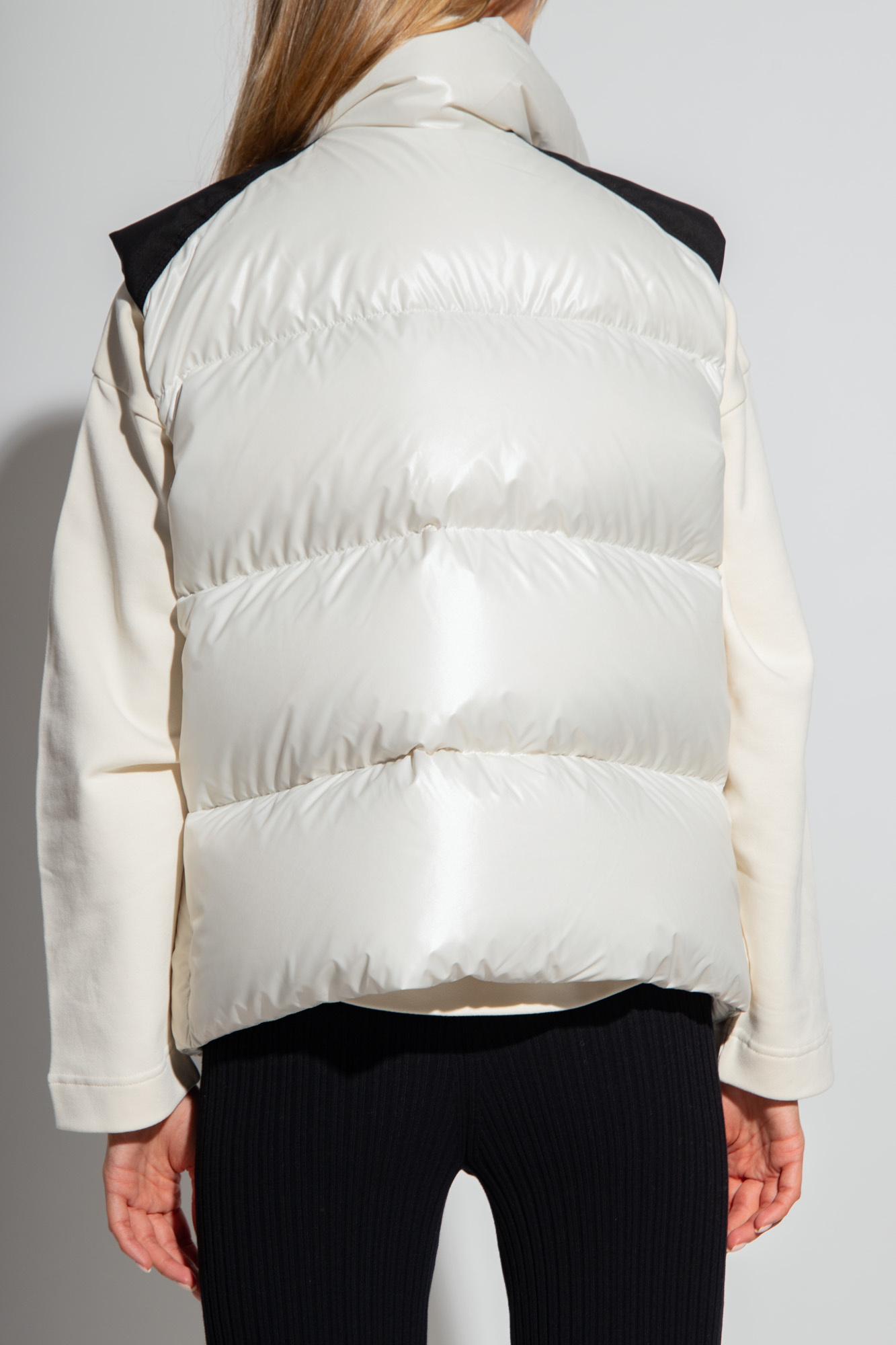 Moncler Oder Canvas-trimmed Quilted Recycled-shell Down Vest In White