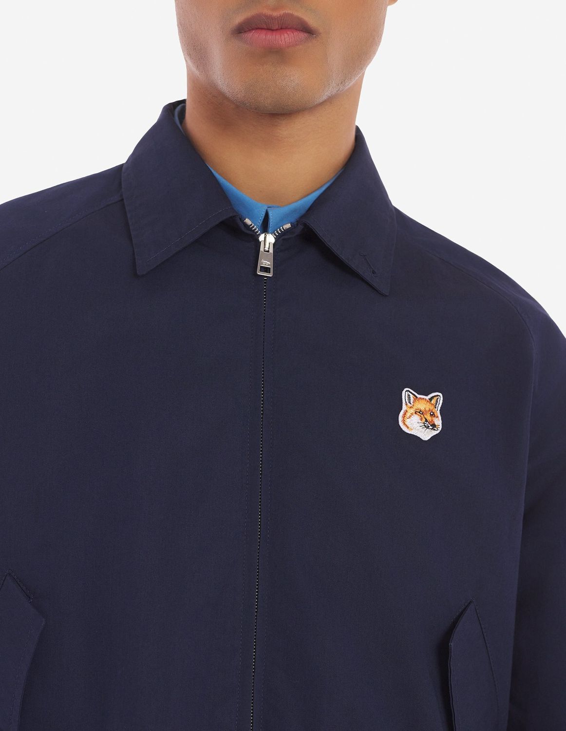 MAISON KITSUNÉ MAISON KITSUNÉ FOX HEAD PATCH ZIPPED JACKET