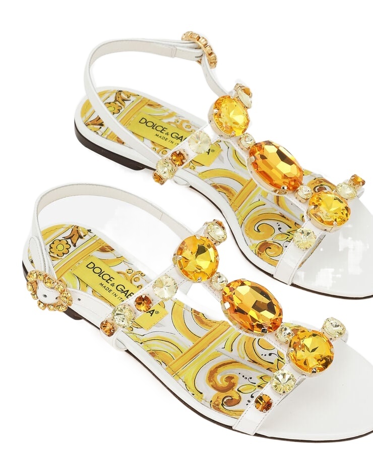 DOLCE & GABBANA BIANCA LEATHER SANDALS