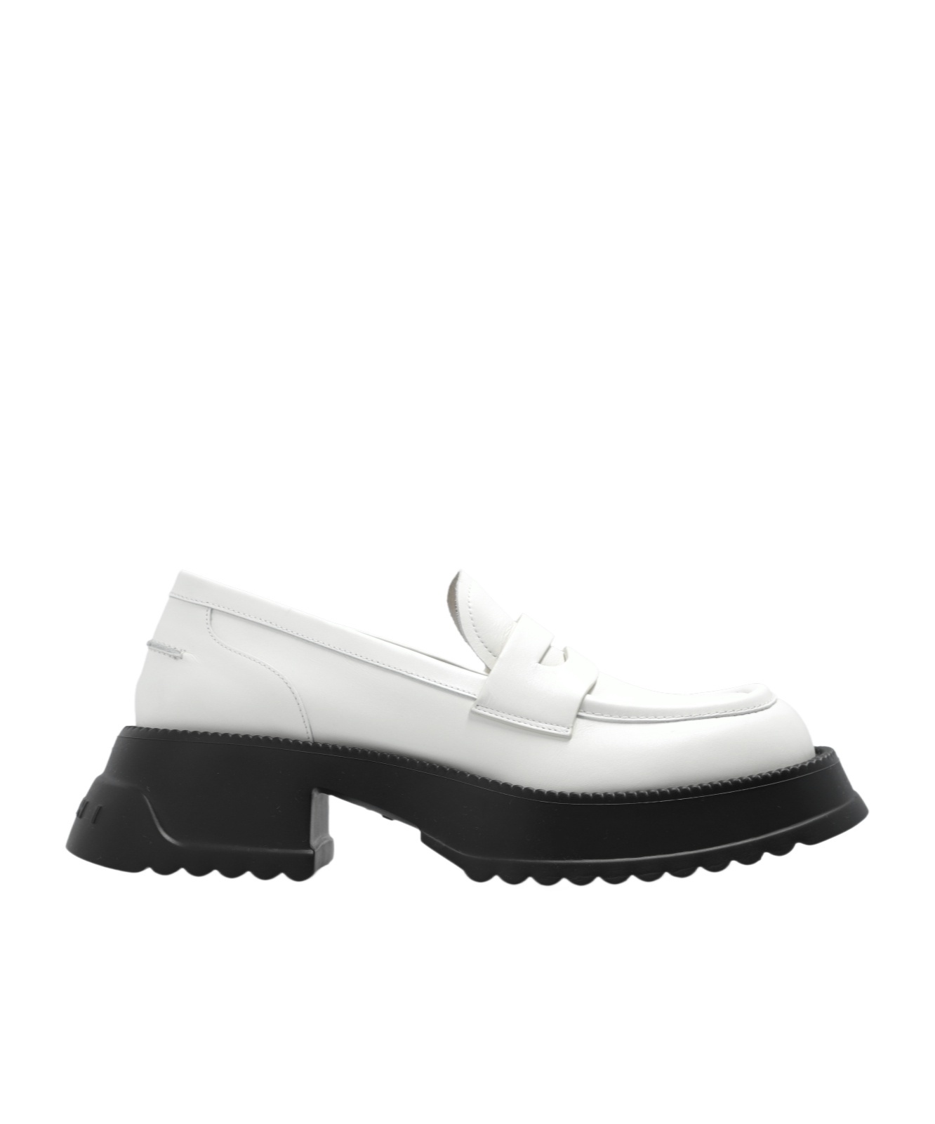 Marni Slip-on Platform Loafers In White