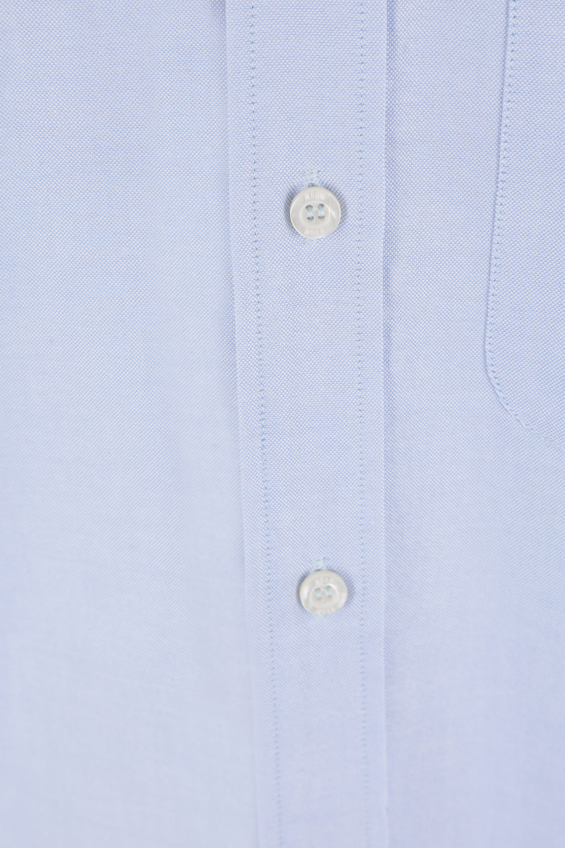Msgm Logo-appliqué Cotton Shirt In Blue
