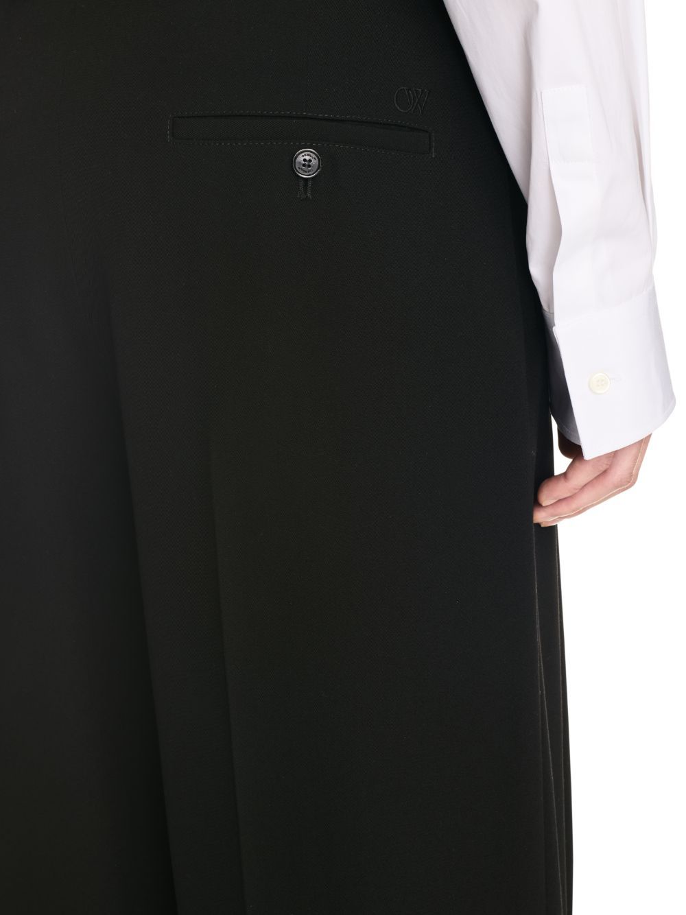 Off-white Ow Darted Tailored Trousers In Black