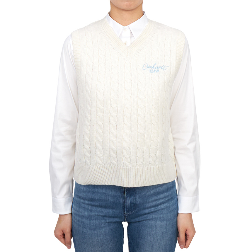 Carhartt Sleeveless Knitted Vest In White