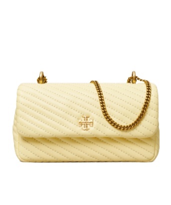 Tory Burch Mini Kira Quilted Shoulder Bag In Nude