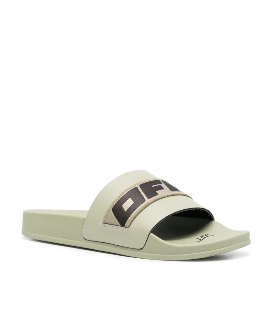 Off-white Industrial Logo Slides In Nude