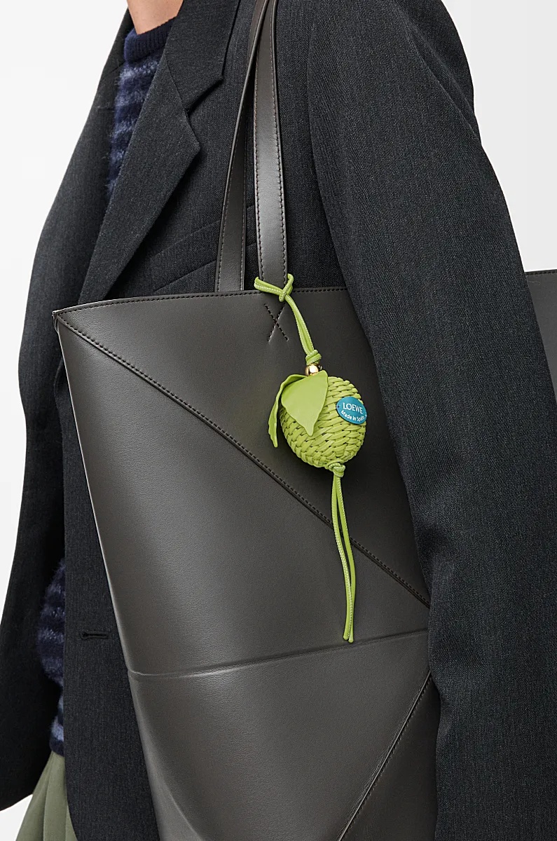 Loewe Apple Leather Charm In Green