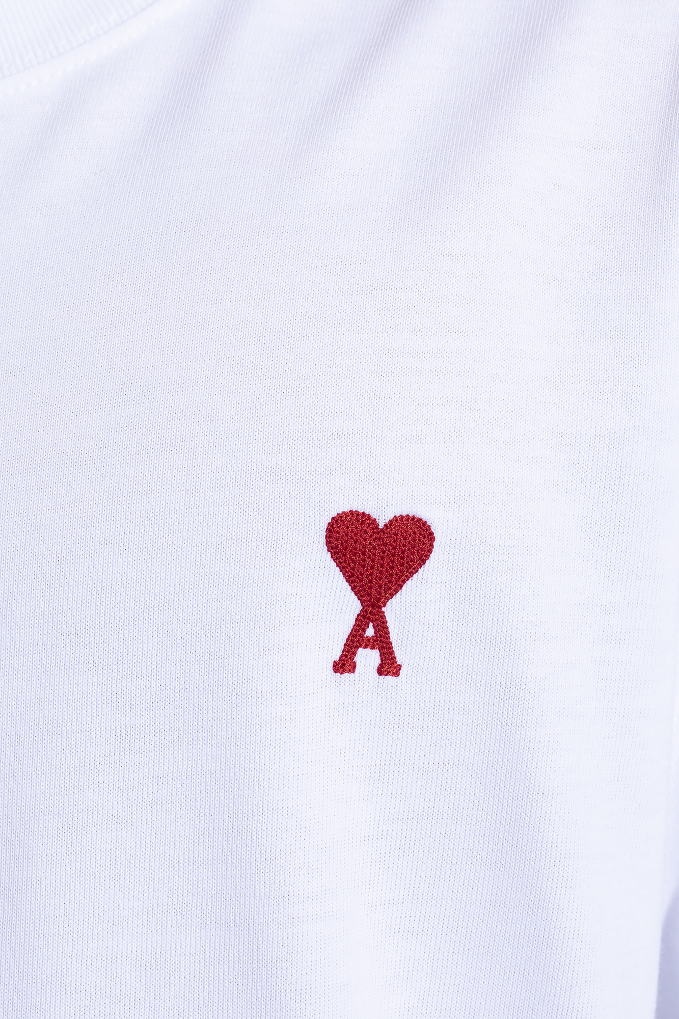 Shop Ami Alexandre Mattiussi Ami De Coeur Cotton T-shirt In White