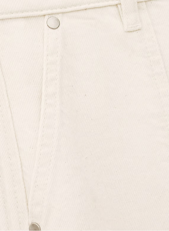 Bash Belt Loop Casual Pants In White