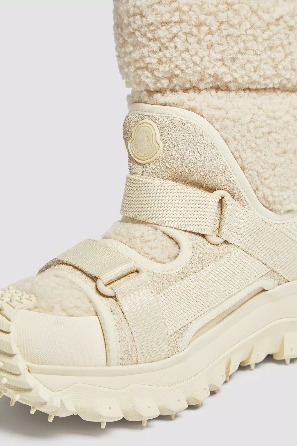 Moncler Round-head Short Boots In White
