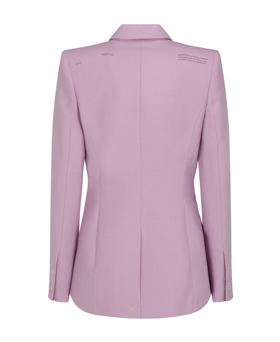Off-white Single-breasted Blazer In Pink