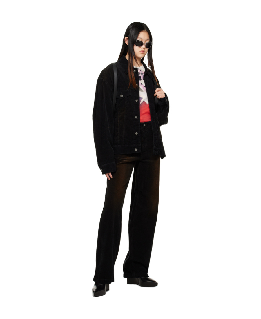 We11 Done Logo Wide-leg Casual Pants In Black