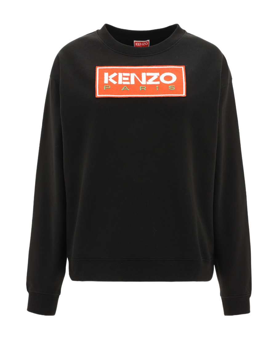 Kenzo Paris Cotton Crew-neck Sweatshirt In Black