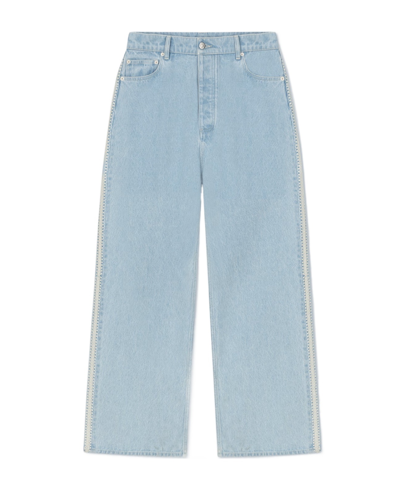 Nanushka Josine High-rise Wide-leg Jeans In Blue