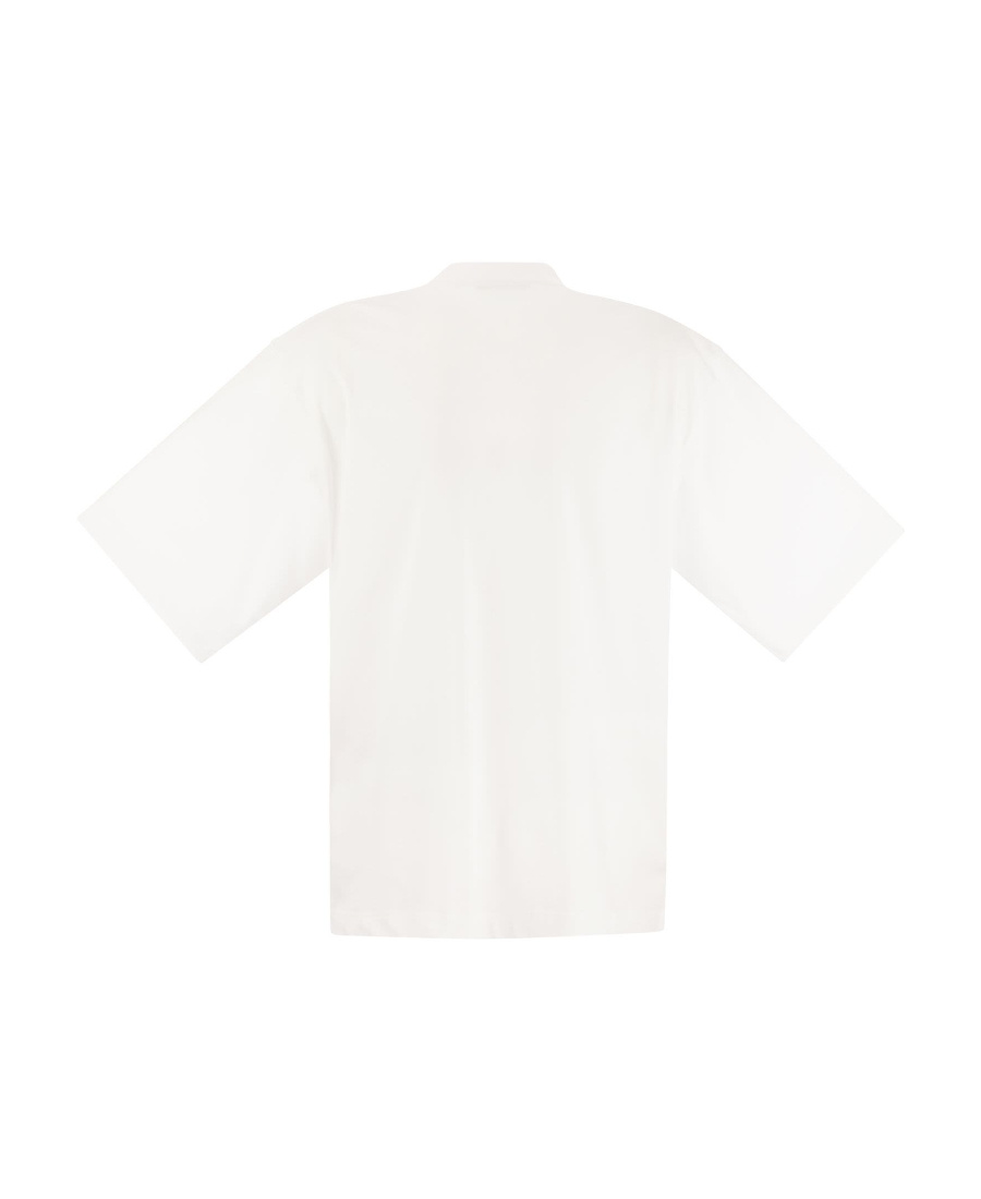 Marni Cotton T-shirt With Logo In White