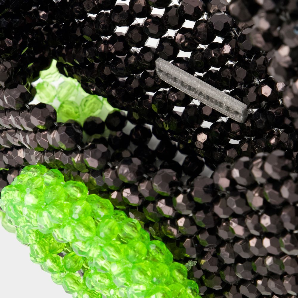Germanier Beaded Shoulder Bag In Black